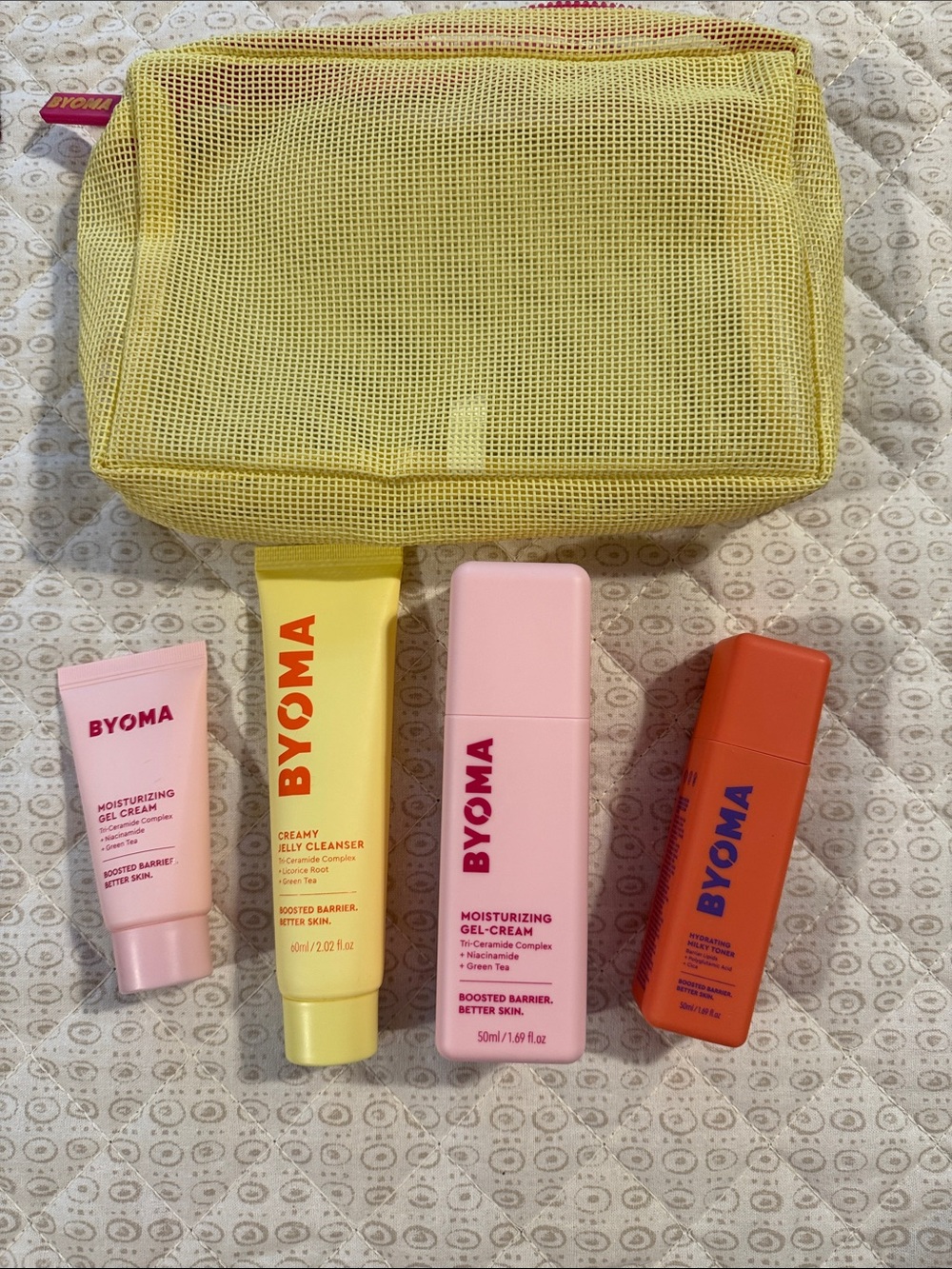 Byoma Women’s Skincare Set with Mesh Bag